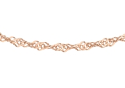 Halskette aus 375 Gold mit Gourmetglied, rosa (1047298)