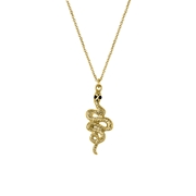 Goldfarbene Halskette mit Schlangen-Anhänger (1047980)