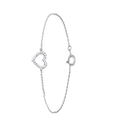 Zilveren armband hart met zirkonia (1048058)