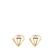 Goudkleurige byoux oorbellen diamantvorm (1048201)