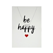 Byoux-Halskette mit Karte „be happy