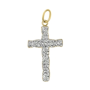 585 Gelbgold-Anhänger „Kreuz“ mit Kristall (1048492)