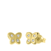 585 Gelbgold-Ohrringe „Schmetterling“ Zirkonia (1048503)
