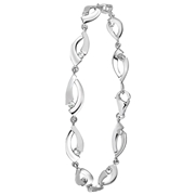 Silberarmband, matt/glänzend, mit Zirkonia (1048552)