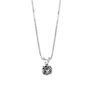 Zilveren ketting kristal black diamond (1048945)