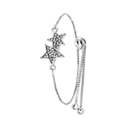 Silberfarbenes Byoux Armband Sterne (1049149)
