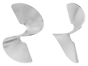Zilverkleurige byoux oorbellen swirl (1049179)