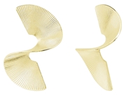 Goudkleurige byoux oorbellen swirl (1049180)
