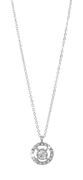 Silberfarbene Halskette mit Anhänger (1049346)