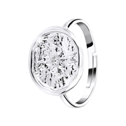 Zilverkleurige bijoux ring met kompas (1056765)