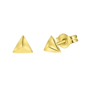 14 karaat geelgouden oorbellen pyramide driehoek (1056843)