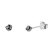 Zilveren oorbellen knoop 3mm Bali (1050357)