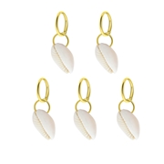 Goudkleurige bijoux haar ringen schelp (1057061)