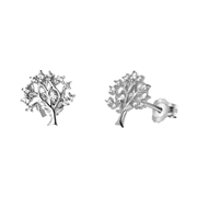 Ohrringe aus 925 Silber mit Lebensbaum mit Zirkonia (1051946)