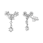 Ohrringe aus 925 Silber mit Blumen und Zirkonia (1051960)