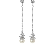 Zilveren oorbellen zoetwaterparel zirkonia (1051987)