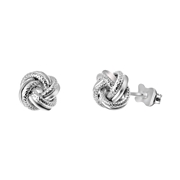 Bearbeitete Knoten-Ohrringe aus 925 Silber (1052162)
