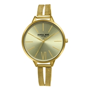 Donna Mae Uhr mit goldfarbenem Meshband (1052317)