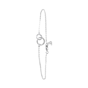 Zilveren armband 2ringen met zirkonia (1052333)