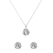 Set mit Halskette und Ohrringen aus 925 Silber mit Zirkonia (1052388)