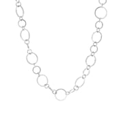 Silberfarbene Byoux-Kette mit Ringen (1052850)