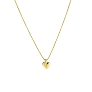 Goudkleurige byoux ketting met hanger hart (1052881)