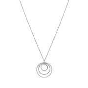 Zilverkleurige byoux ketting met hanger (1052902)