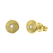 Runde Ohrringe aus 585 Gelbgold mit Zirkonia (1052951)