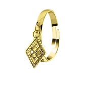 Goldfarbener Bijoux-Ring mit Raute (1057214)
