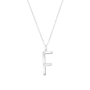 Zilveren ketting&hanger alfabet (1057271)