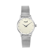 Regal horloge met een zilverkleurige kast en band (1053438)