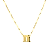 Goldplated ketting met letter hanger (1053503)