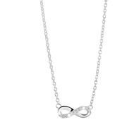 Zilveren ketting&hanger infinity met zirkonia (1057425)