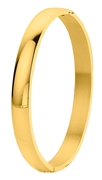 Gerecycled stalen armband bangle goldplated 8mm (1054030)
