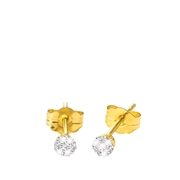 Ohrringe aus 585 Gelbgold mit 14 Diamanten, rund, 0,05 kt (1057474)