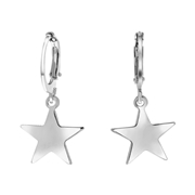 Zilverkleurige bijoux oorbellen ster (1054568)