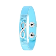 Blauwe byoux armband met infinity bedel (1054717)