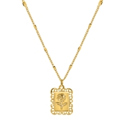 Byoux Halskette & Anhänger, goldfarben, Rose (1054754)