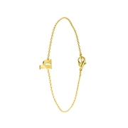 Goldplated armband met letter (1057724)