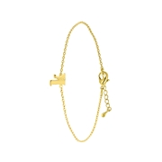 Goldplated armband met letter (1057724)