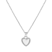 Zilverkleurige byoux ketting met hanger hart (1054775)
