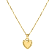 Goudkleurige byoux ketting met hanger hart (1054776)