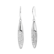 Ohrringe aus 925 Silber, Kegel mit Kristall (1055024)