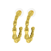 Goudkleurige bijoux oorbellen bamboe (1057747)