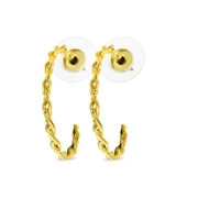 Goudkleurige bijoux oorringen gedraaid (1057763)