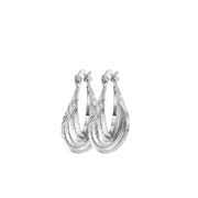 Zilverkleurige bijoux ooringen (1057776)