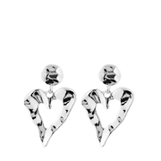 Zilverkleurige bijoux oorbellen hart (1057778)