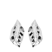 Zilverkleurige bijoux oorbellen blad (1057782)