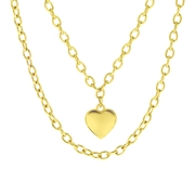 Goudkleurige bijoux kettingen met hanger hart (1057802)