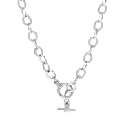 Zilverkleurige bijoux ketting (1057803)